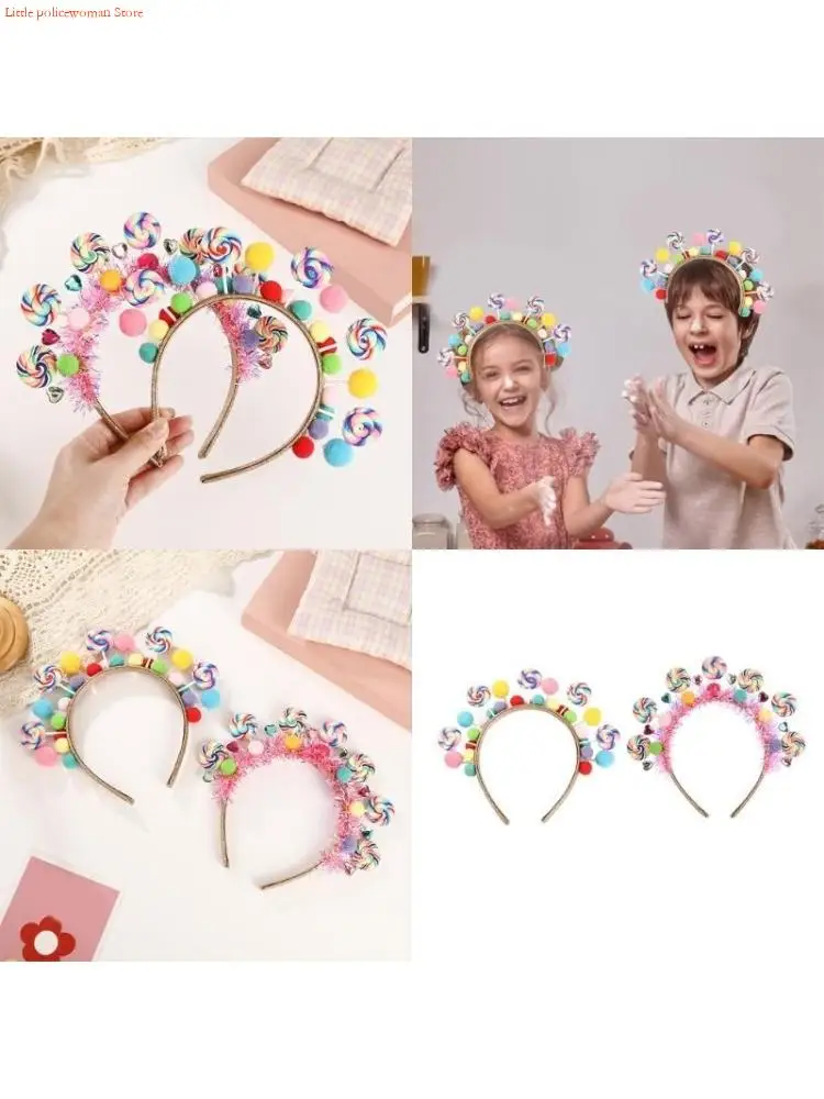 

F92D Child Friendly Macromolecule Craft Headpiece Glowing Acrylic Embellishments Thin Everyday Hair Addition