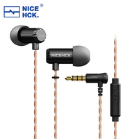 NICEHCK X39 CNC Aluminum Alloy Shell HIFI Microphone Earbud 6mm Titanium Plated Dynamic Headset Bass Vocal Music In-ear Earphone