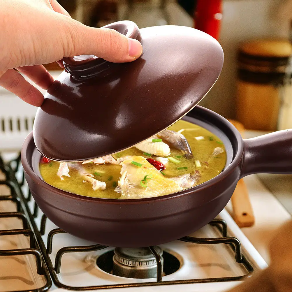 

Литиевая керамическая кастрюля с гладкой поверхностью, устойчивая к высоким температурам, для приготовления риса, супов и рагу, незаменимая кухонная утварь, кастрюля-кассероль