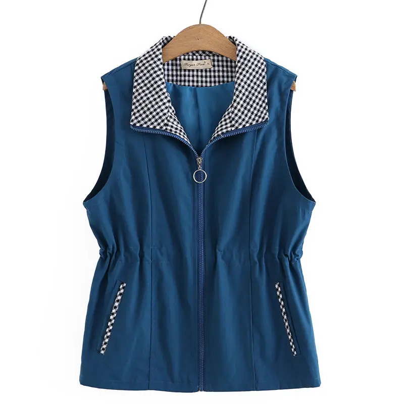 

Loose Casual Women's Vest Middle-Aged Elderly Mothers Waistcoat Tops 2023 NEW Spring Autumn Sleeveless Coat Jacket Female