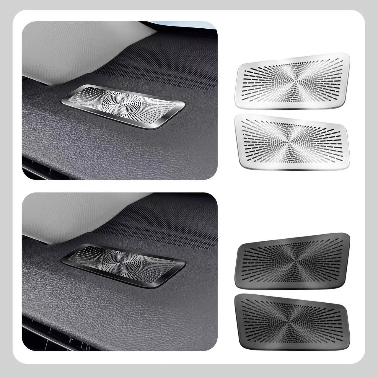 LHD RHD لتويوتا RAV4 RAV 4 2019-2021 2022 2023 2024 الفولاذ المقاوم للصدأ تكييف الهواء تنفيس الغبار حامي المخرج غطاء الكسوة