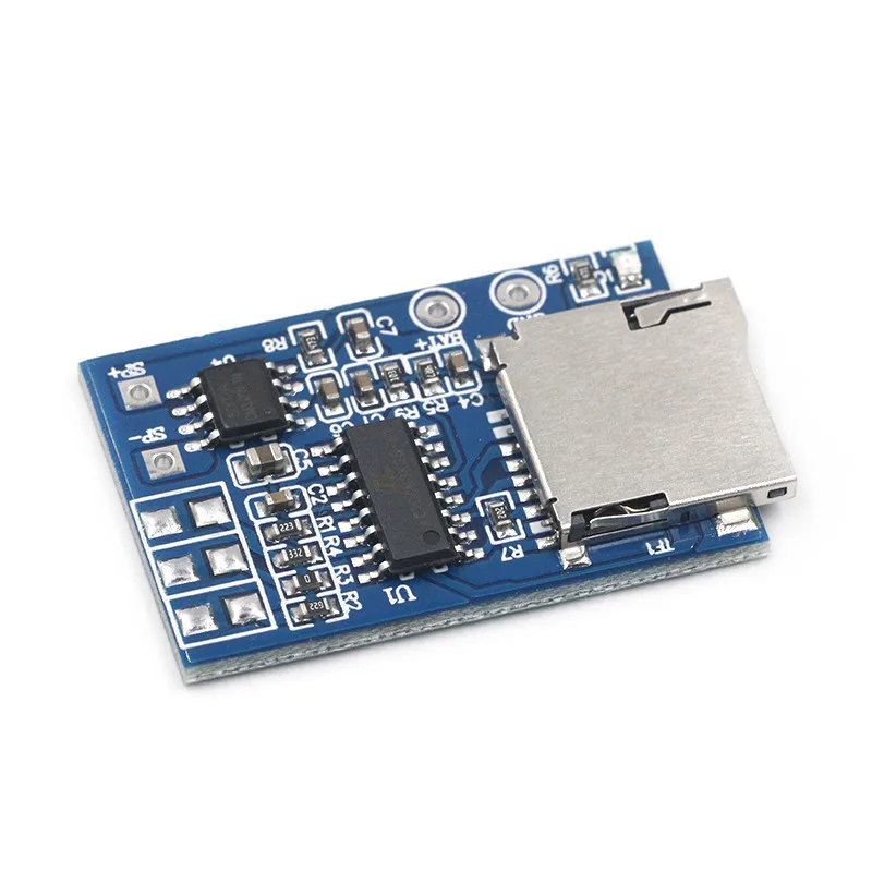 TF card MP3 decoder board decoder module 3.75V power supply with 2W mixed mono with memory playback