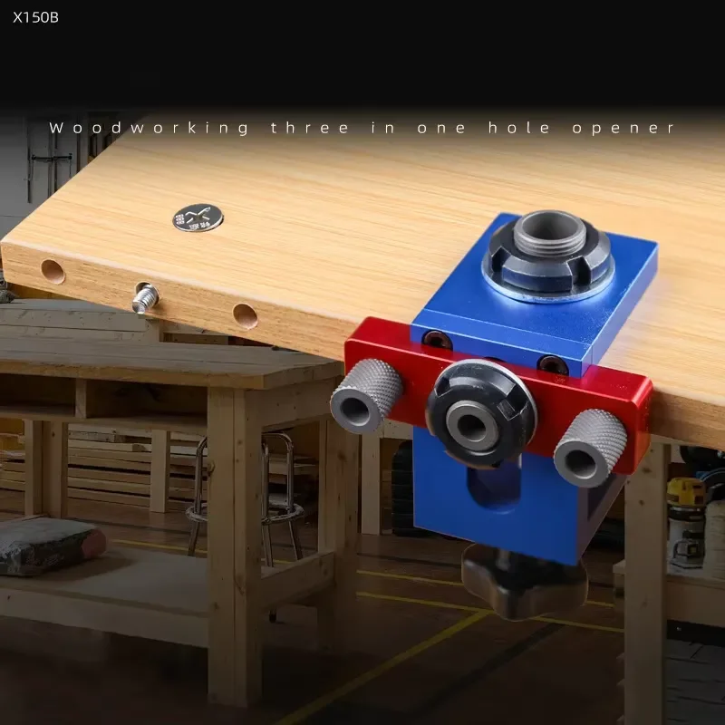 Woodworking Pocket Hole Clamp Kit Vertical Drilling Positioner Removable Furniture Connection Tool Bar Clamp Wood Hole Punch