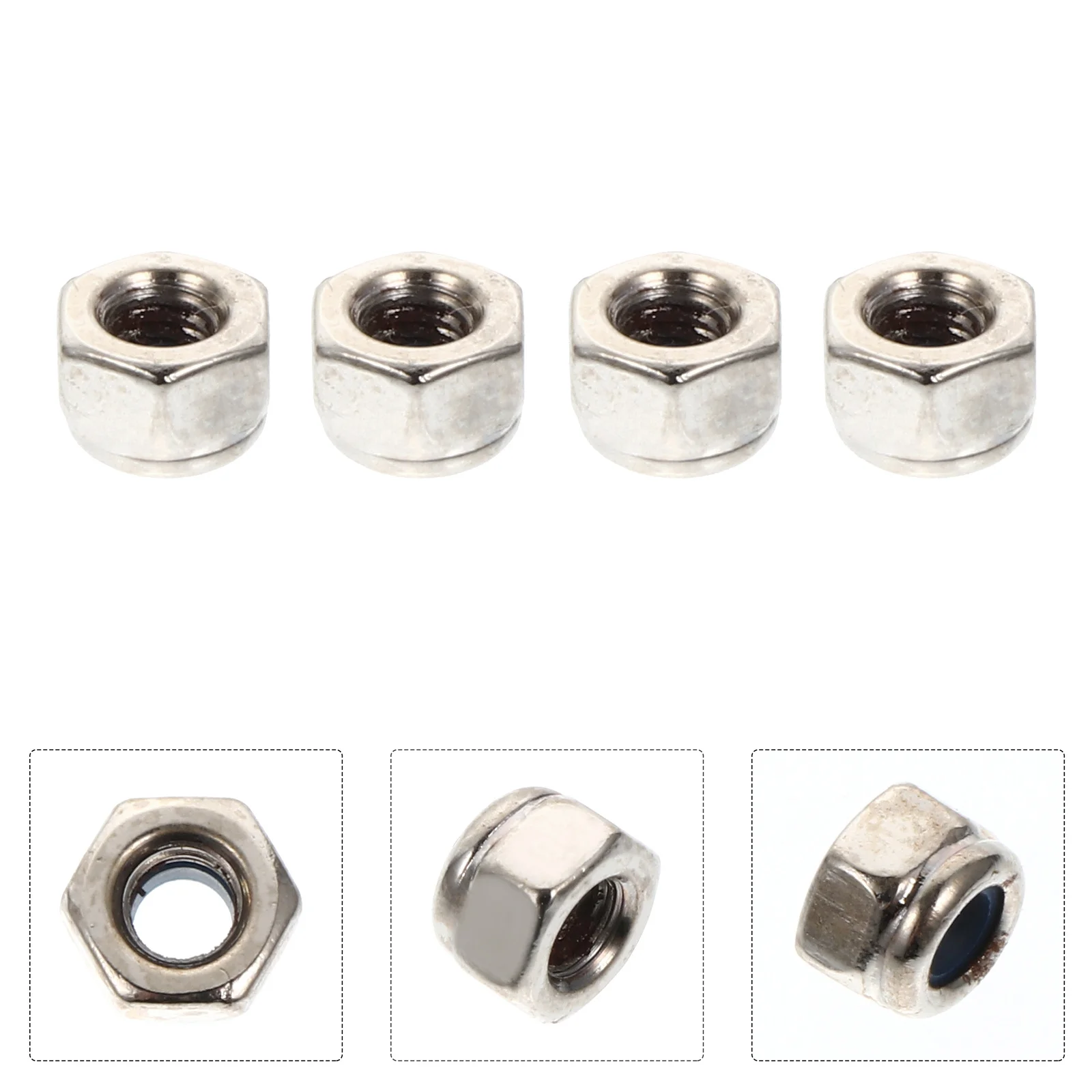 

100Pcs Carbon Steel Lock Nuts Assorted Hex Flange Anti-Slip Screw Nut Set for Machinery Automobile Electric Appliances