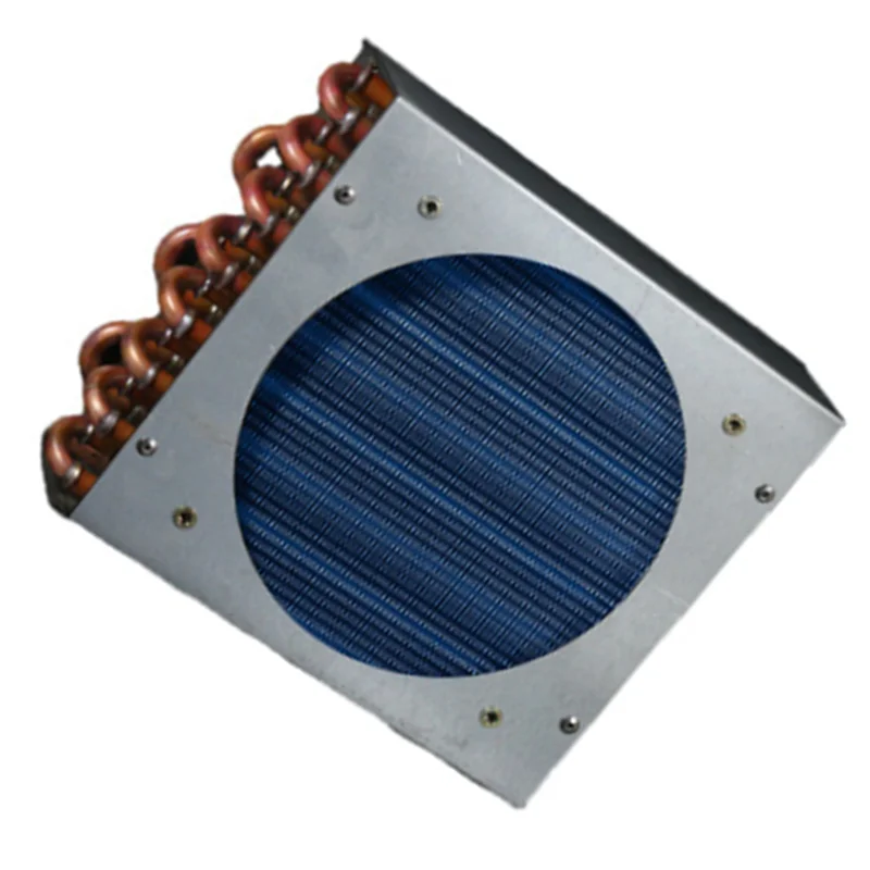 B84B-Kondensor Radiator Kulkas Freezer Berpendingin Udara dan Berpendingin Air dengan Sirip Aluminium dan Tabung Tembaga, Penukar Panas Cangkang Kecil