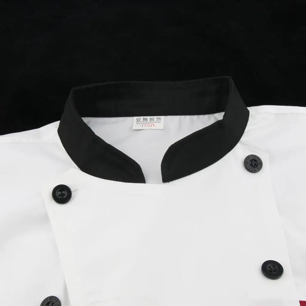 Unisex Long Sleeve Chef Coat with Long Sleeves for Men Women White Color