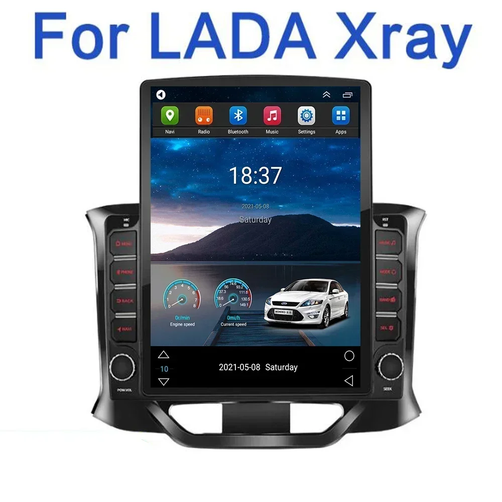 Автомобильный радиоприемник Tesla Style 2Din Android13 для LADA X Ray Xray tesla still 2015-2035 Мультимедийный видеоплеер GPS Стерео Carplay