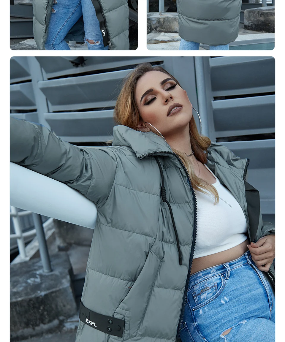 Astrid 2022 Winter new arrival down jacket women loose clothing outerwear quality with hood Plus Size fashion style coat AR-7038