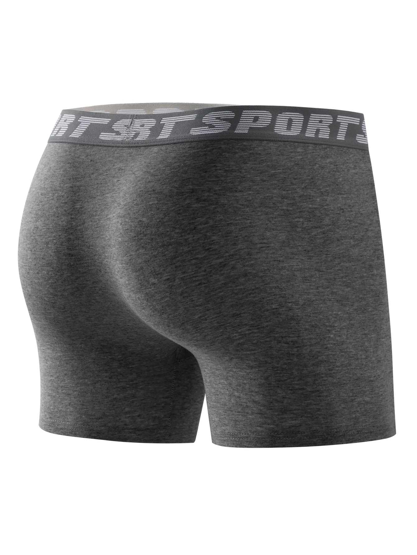 4 pieces of men's sports underwear, soft, breathable and comfortable sweatpants, fashionable and personalized long briefs