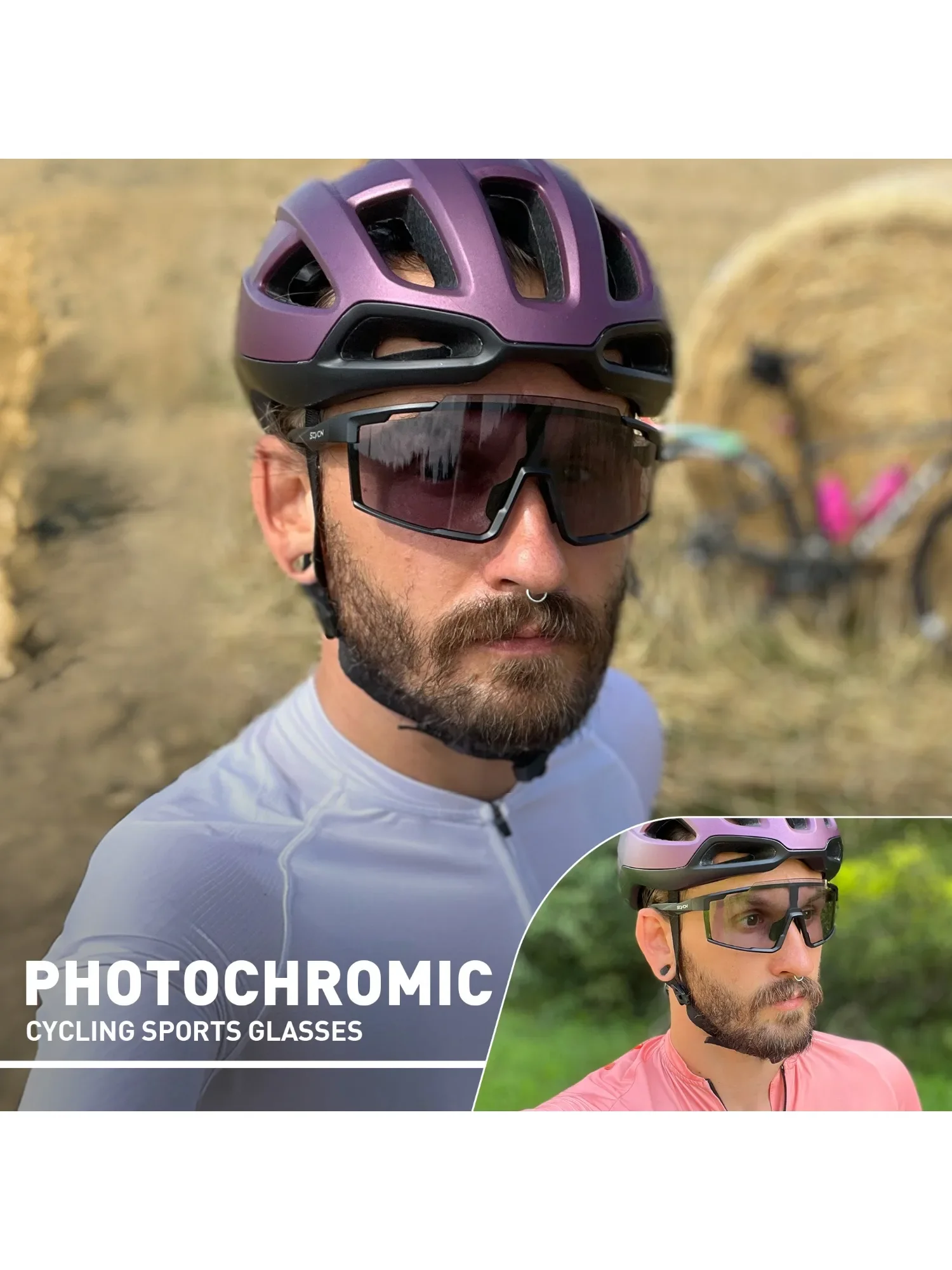 AliExpress SCVCN MTB Bicycle Glasses Photochromic Sports Eyewear UV400 Protection Eyewear Men Women Outdoor Riding Windproof Glasses