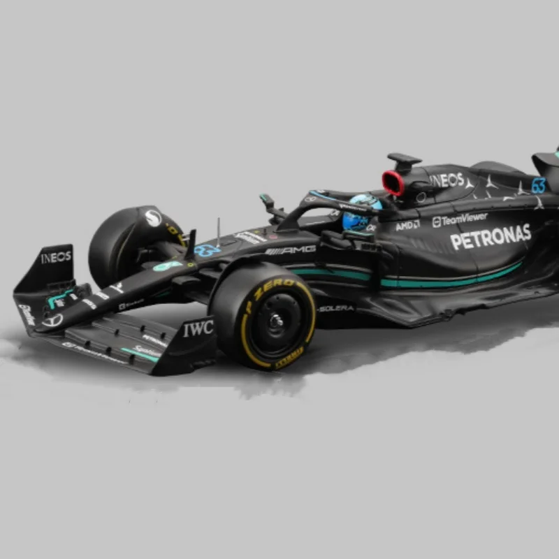 Bburago 1:24 Mercedes-AMG F1 Team W14 2023 Large Size Edition #44 Hamilton #63 George Alloy Car Model Formula Racing Diecast Toy