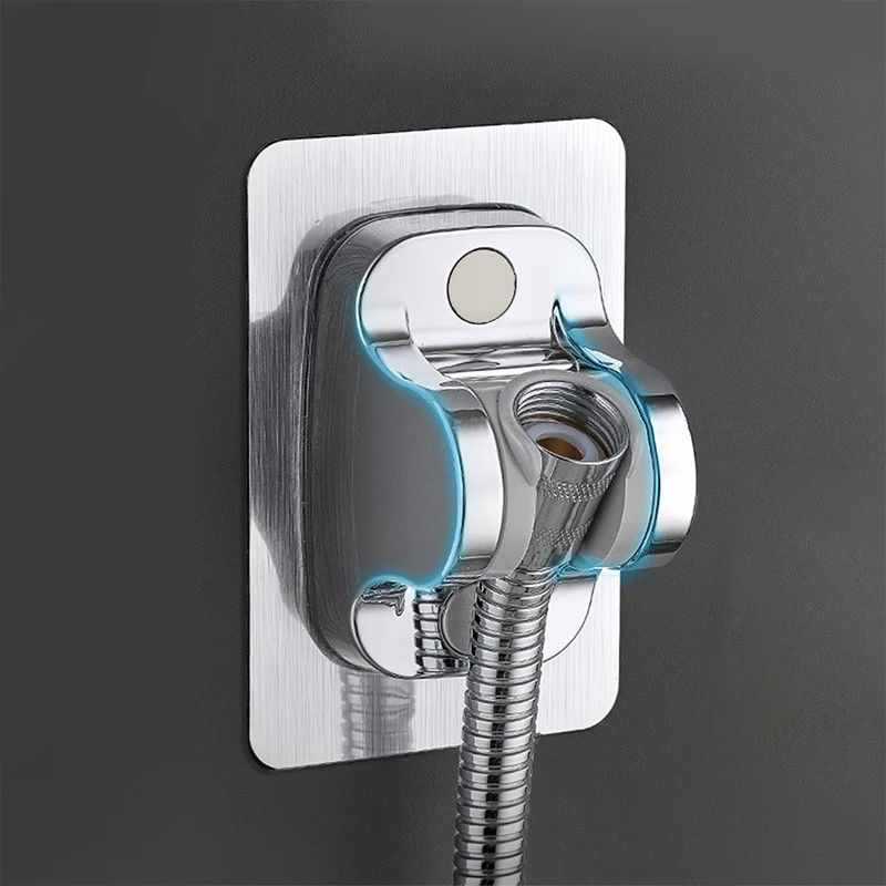 1pcs Bathroom Shower Holder, Punch-Free Shower Base, Fixed Seat, Adjustable Showerhead Bracket, Wall Hardware Accessories, Hanging Shower Bracket, Shower Organizer, Shower Bracket image 6