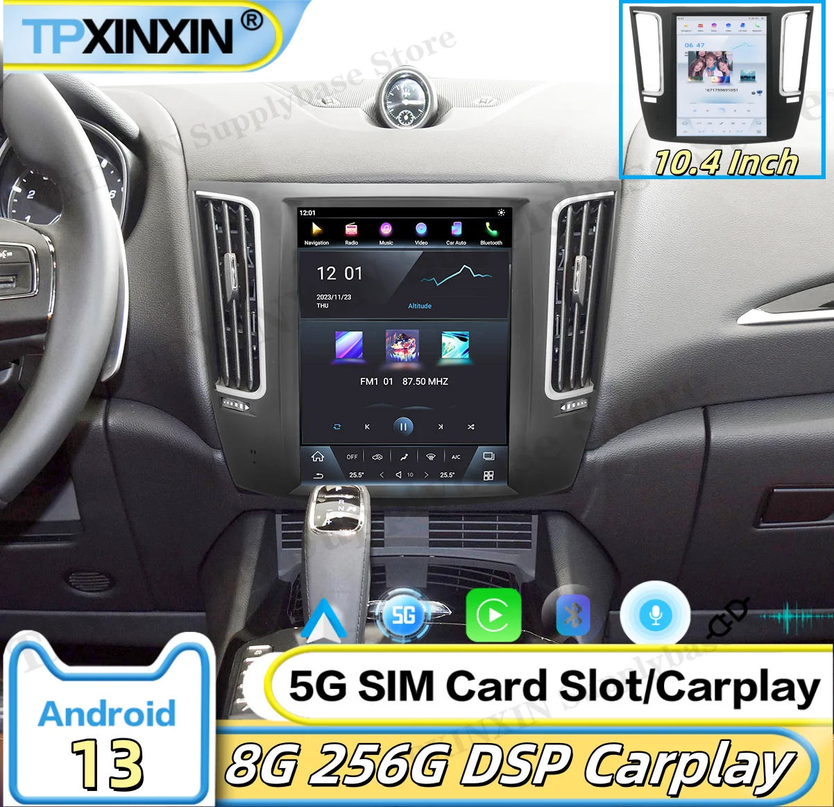 For Maserati Levante 2015~2021 Car Radio Stereo Receiver Android Auto GPS Car Intelligent System With Carplay player Head Unit