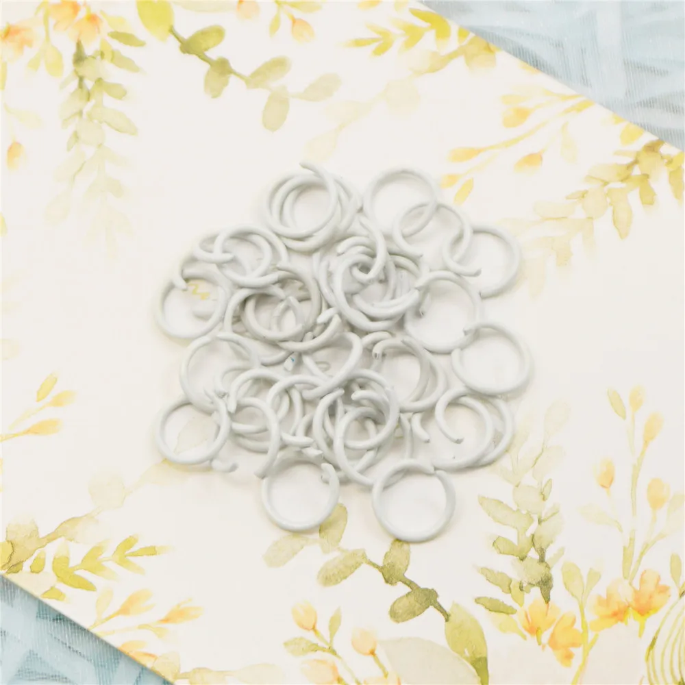 100Pcs Multicolor Painted Iron Open Jump Rings