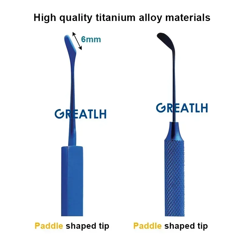GREATLH Ophthalmic Eyes Instrument Titanium Alloy Corneal Epithelium Spatula Veterinary Ophthalmic Instrument