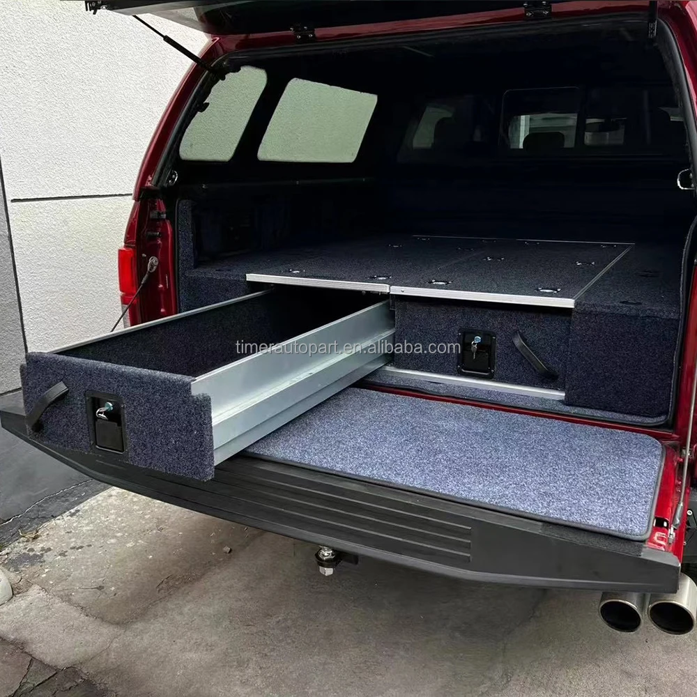Best 4*4 Accessories Truck Pickup Bed Storage Slide Out Tool Box Drawer System Rear Aluminum Drawers for F150