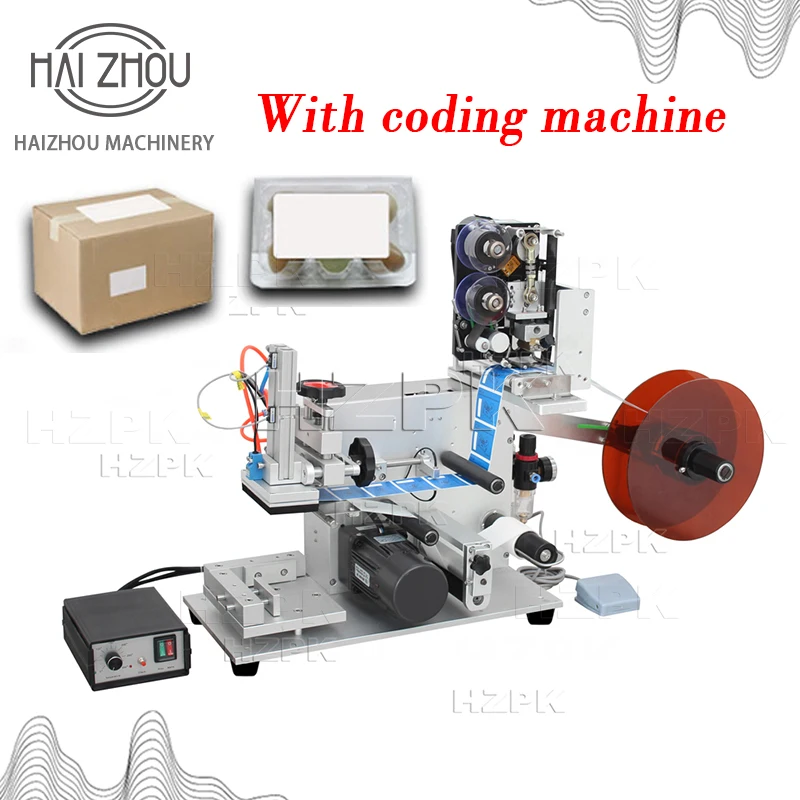 

Полуавтоматическая этикетировочная машина HAIZHOU с функцией нанесения даты, настольный этикетировщик для коробок, лотков, пакетов, картонных упаковок, модель MT-60