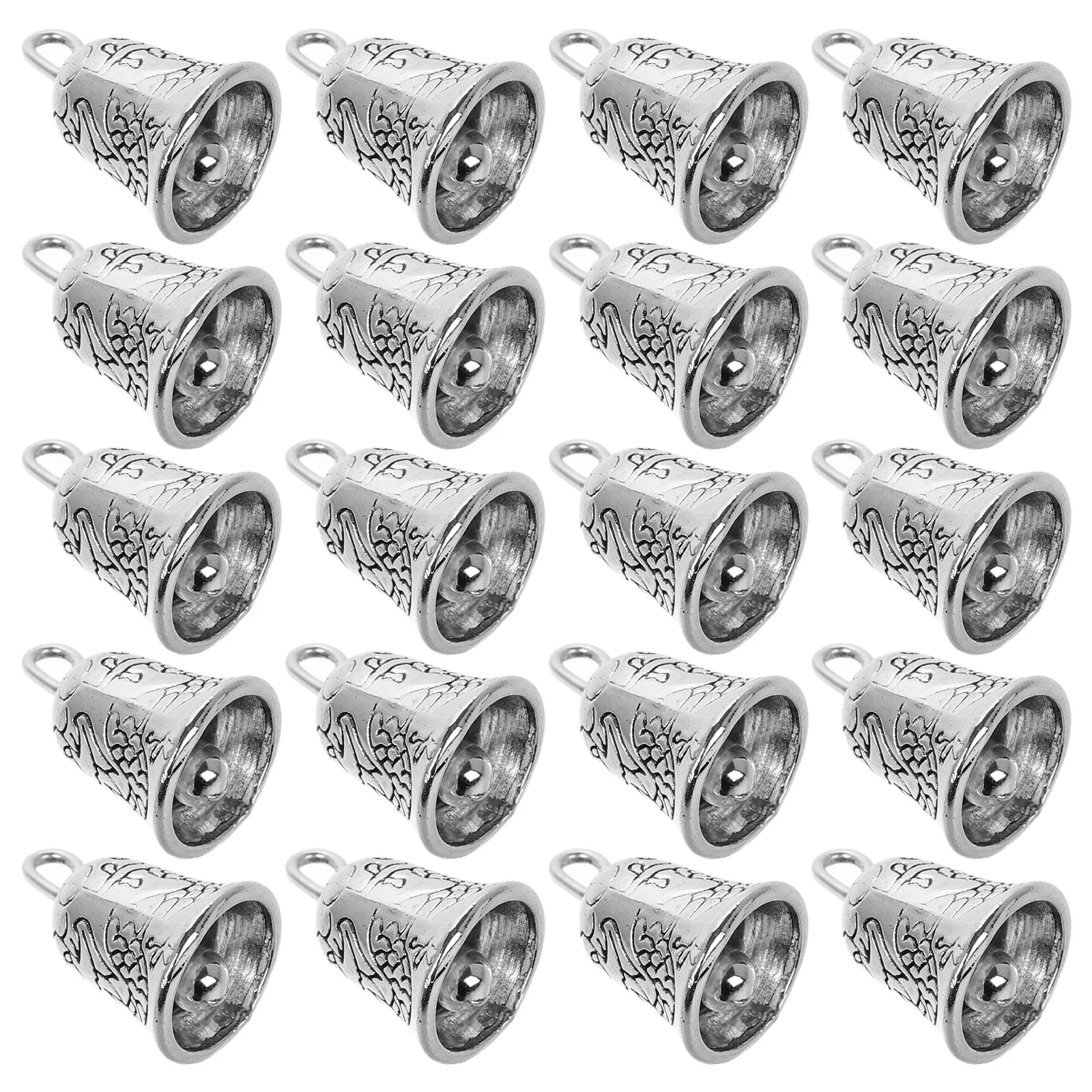 

30pcs Alloy Bells Vintage Silver Plated for Home Craft Jewelry DIY Christmas Ornaments Pet Accessories
