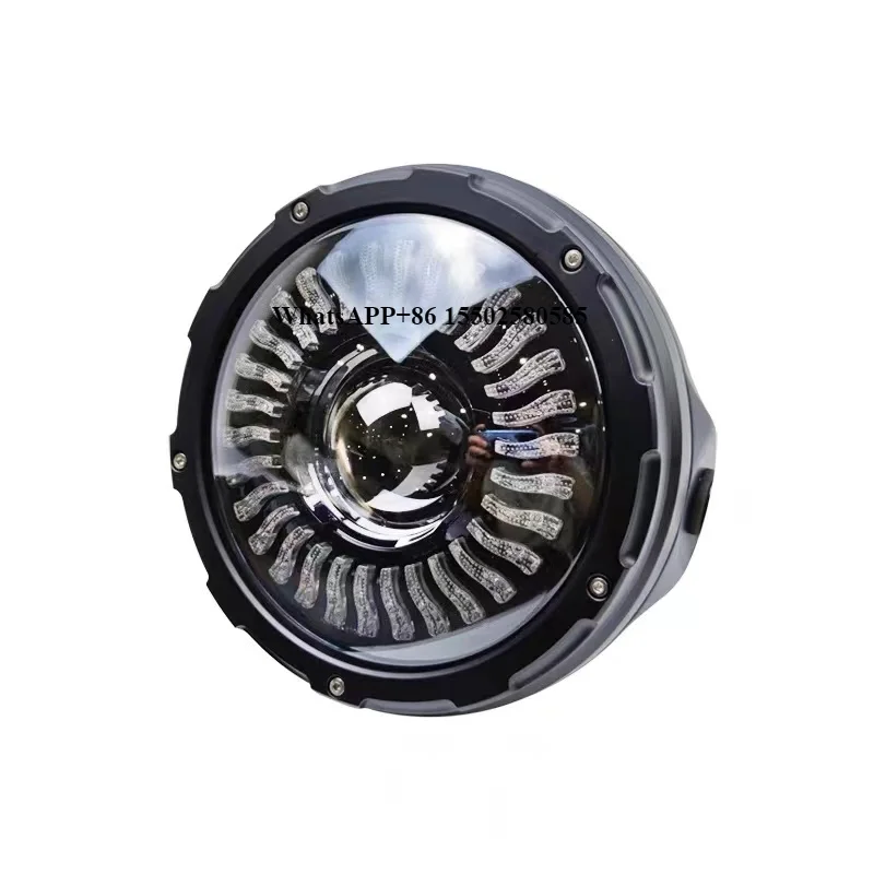 

For for Headlights Retrofitted Retro Round Light Assembly Motorcycle LED Angel Eye Accessories Without Damage