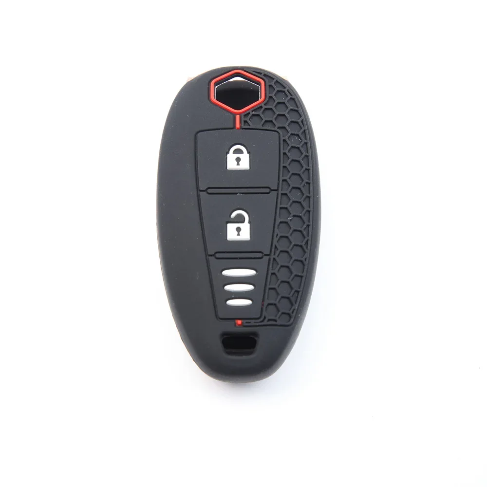 Non‑Slip Honeycomb Key Fob Shell For Suzuki Vitara Swift Ignis Kizashi SX4 Baleno Ertiga S‑Cross Silicone Auto Accessory