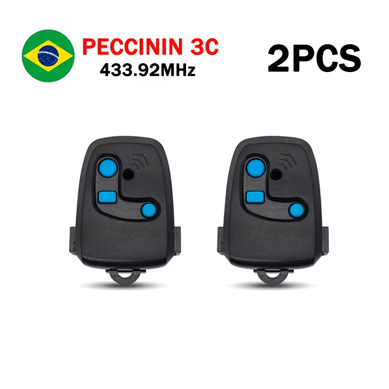 

2PCS PECCININ 3C With Clip Remote Control 433.92MHz Rolling Code Garage Door Opener PECCININ 3C Wireless Hand Transmitter