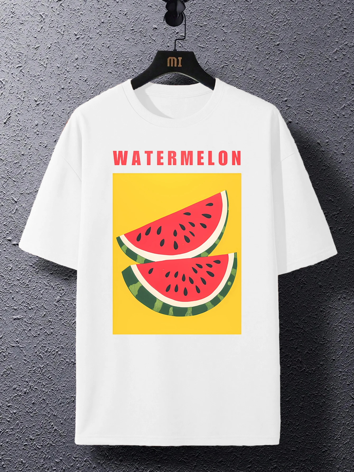 الصيف البطيخ الفواكه الطباعة تي شيرت رجالي كبير الحجم كل مباراة القمم العصرية س الرقبة قصيرة الأكمام القطن ملابس الشارع الشهير غير رسمية