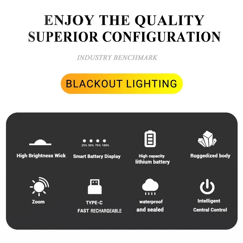 Picture 7: Portable Performance Telescopic Zoom Flashlight With Battery Smart Display Super Bright Rechargeable Torch For Camping Fishing