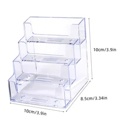 1PC 4-cell business card holder creative transparent card, storage box business volume, put business card box
