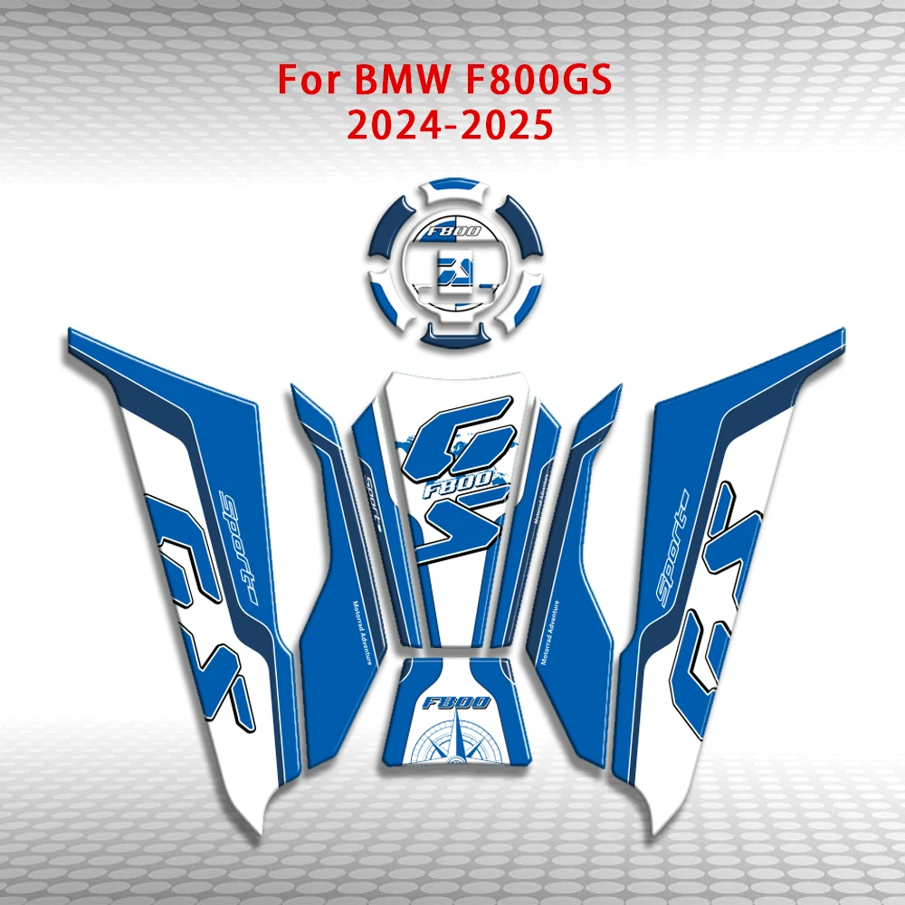 3D 젤 연료 탱크 패드 오토바이 도장 보호 스티커 세트 & BMW F800GS F 800 GS 2024 2025용 바디 쉘 장식 데칼