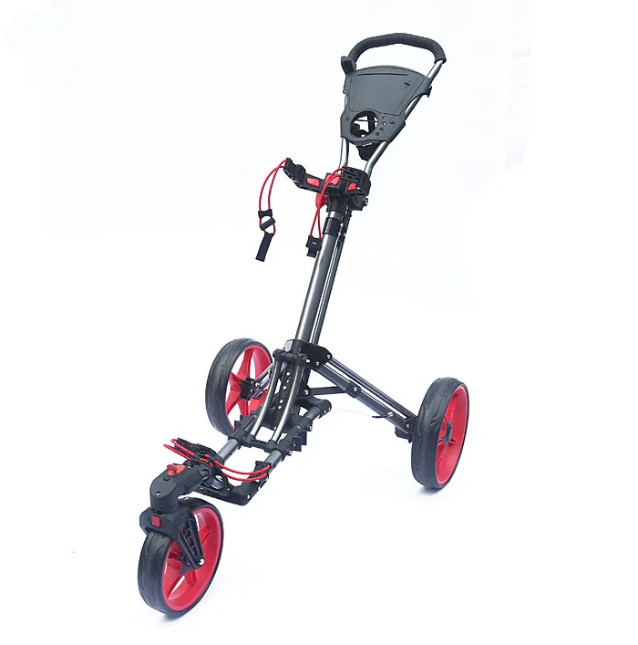 

Golf Chartered Cart Universal Wheel Course Cart One Click Folding Golf Trolley Outdoor