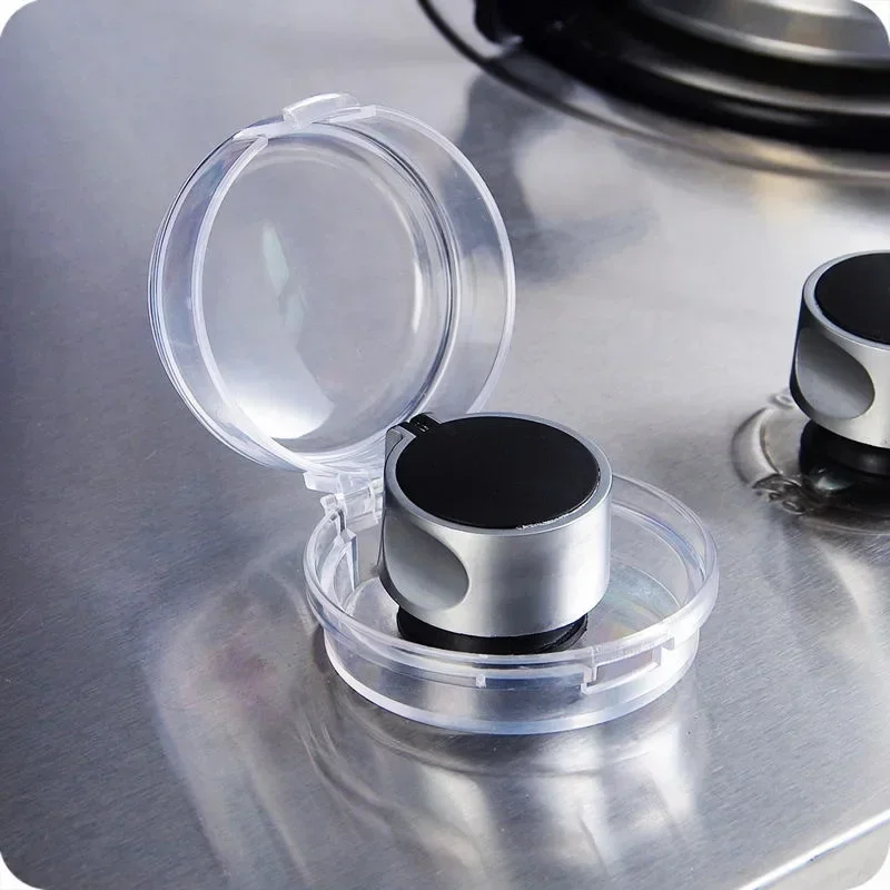 6pcs Household Gas Switch Protective Cover Child Proof Stove Oven Knob Covers Child Safety Lock Clear/Black Stove Guard Proof - view 5