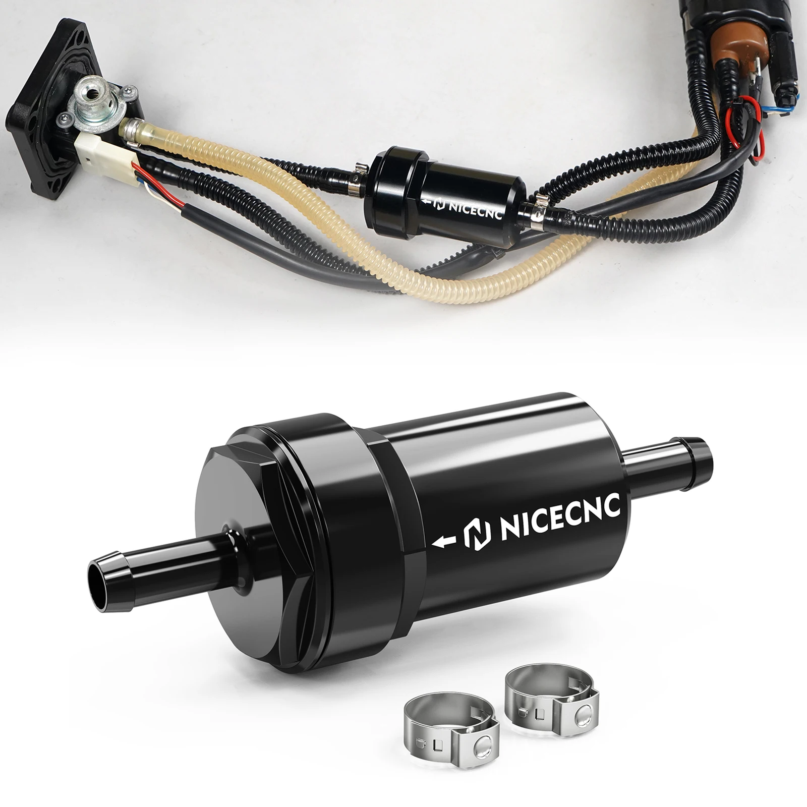 

For KTM 690 ENDURO SMCR 2012-2023 Husqvarna 701 ENDURO SUPERMOTO GasGas 700 ES SM 2022-2024 CNC 35 Micron In-tank Fuel Filter