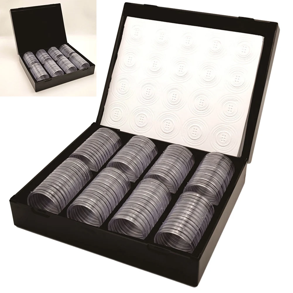 

Coin Collecting Box Case Capsule Wooden Coin Holder Collection Coin Collection Box Coin Commemorative Small Round Box