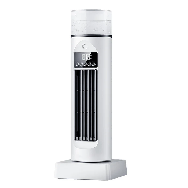 Bladeless Turbo Cooling Tower Fan: Humidifying AC Air Circulator, Wide-Angle Quiet Breeze, 24H Timer & Remote Control