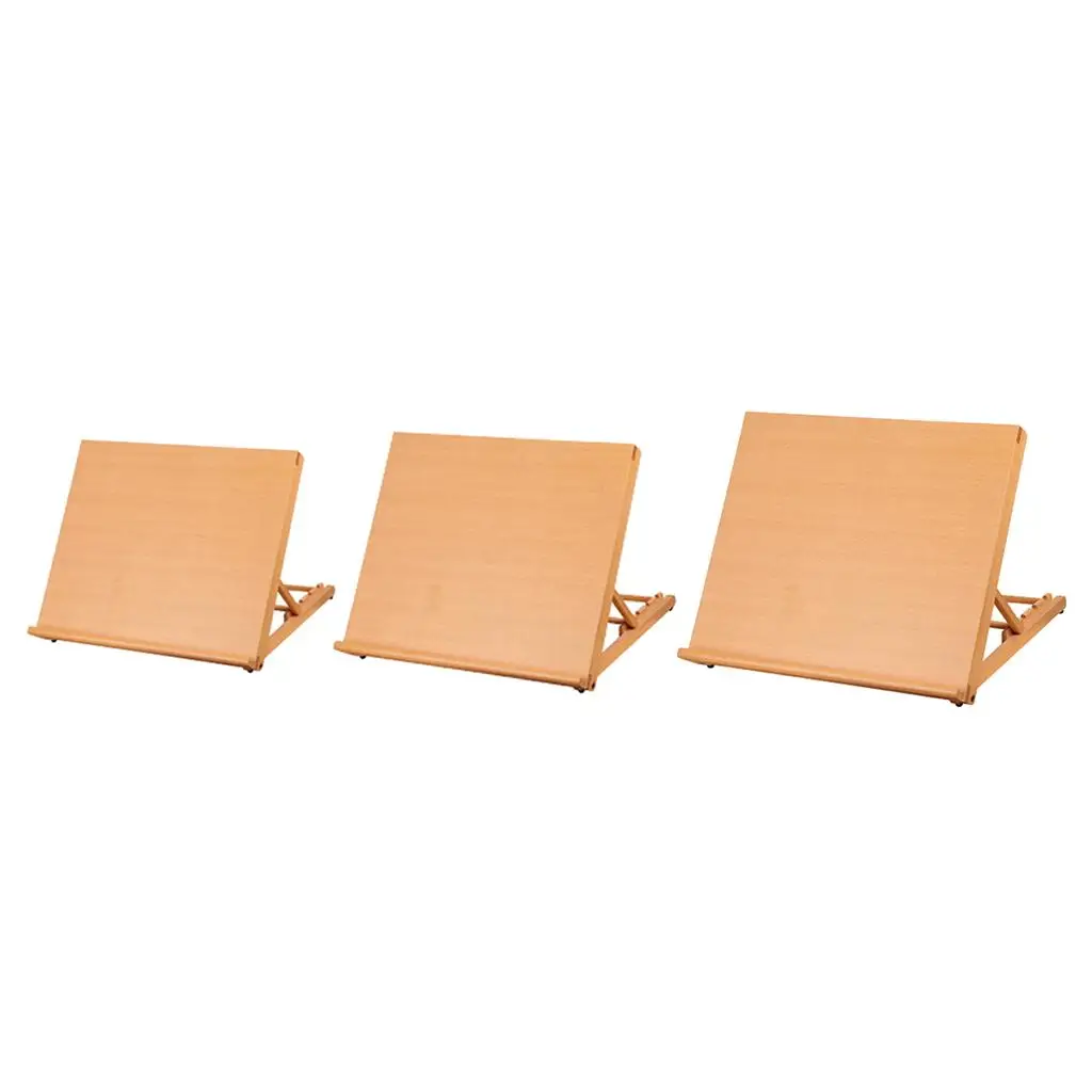 

Wooden Desktop Easel, Drawing Board Table Easel Craft Workstation Adjustable for