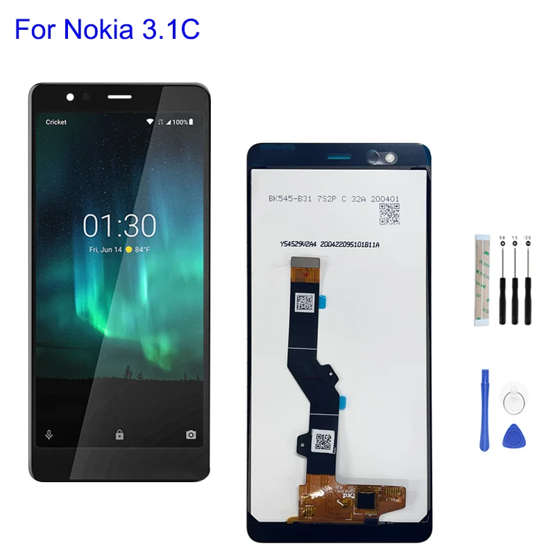 

5.45" LCD Display Touch Scree Digitizer Full Assembly For Nokia 3.1C TA-1140 Replacement Repair Parts