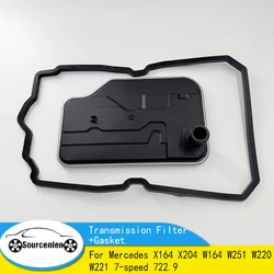 Transmission Filter+Gasket for Mercedes X164 X204 W164 W251 W220 W221 7-speed 722.9 OEM A89 2222772000 2202710380