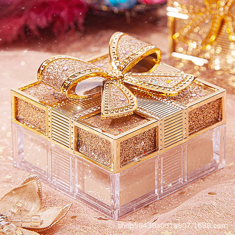 Cosmetici per trucco in polvere sciolta a 2 colori, soffio cosmetico impermeabile, controllo dell'olio a lunga durata, cosmetici per trucco in polvere sciolta schiarente opaca