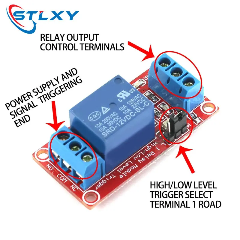 High and Low Level Trigger 1 Channel Relay Module interface Board Shield For PIC AVR DSP ARM MCU Arduino low leve 5V 12V 24V 2