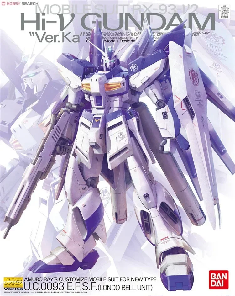 Gundam Bandai MG 1/100 RX-93-v2 Hi-V ver.ka การประกอบ Mech ผลิตภัณฑ์เดิม