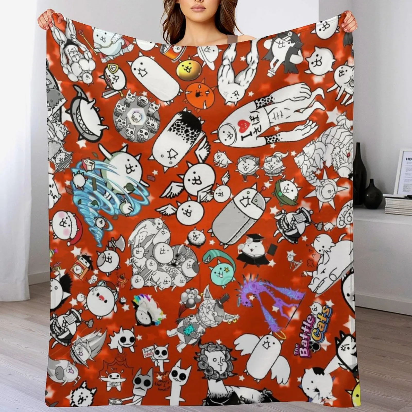 

Battle Cats Throw Blanket Decorative Sofa Bed covers Blankets