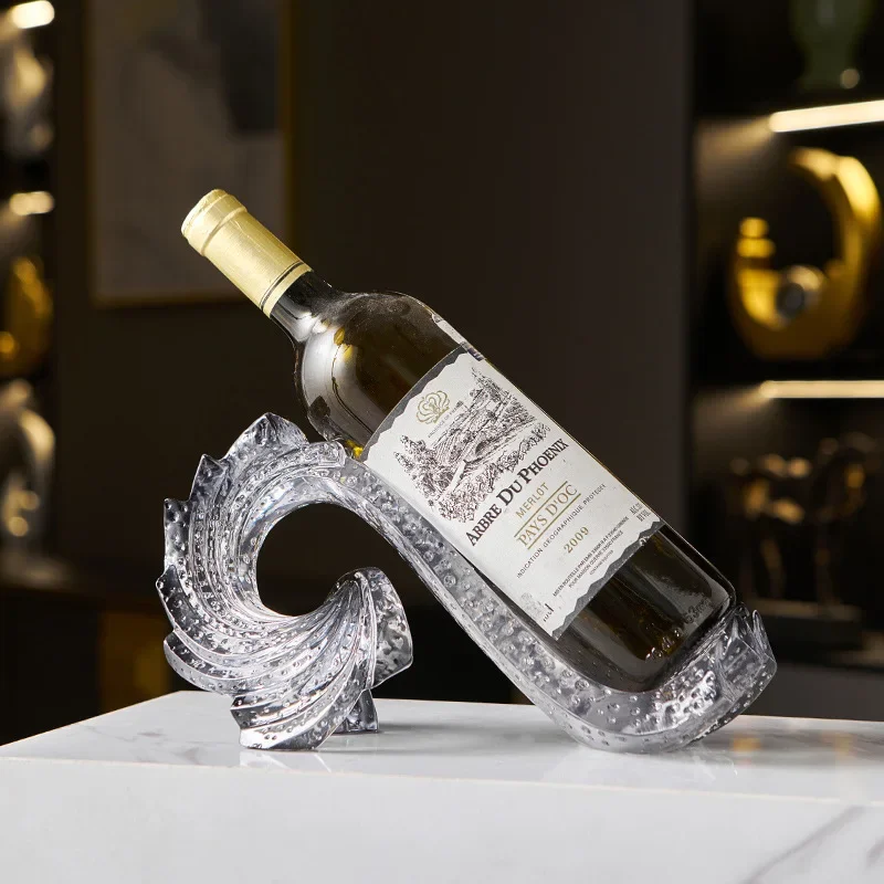 

L19-HYS Fengsheng Shuiqi Resin Crafts Lig Luxury High-end Living Room Wine Cabinet TV Cabinet Home Decoration Ornament Wine Rack