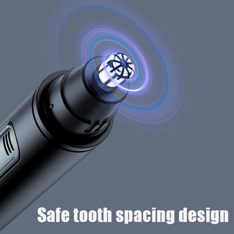 ماكينة تشذيب شعر الأنف الصغيرة بجيب صغير LED جهاز إصلاح شعر الأنف الرقمي المقاوم للماء غير مؤلم كهربائي للرجال/النساء ماكينة تشذيب شعر الأنف