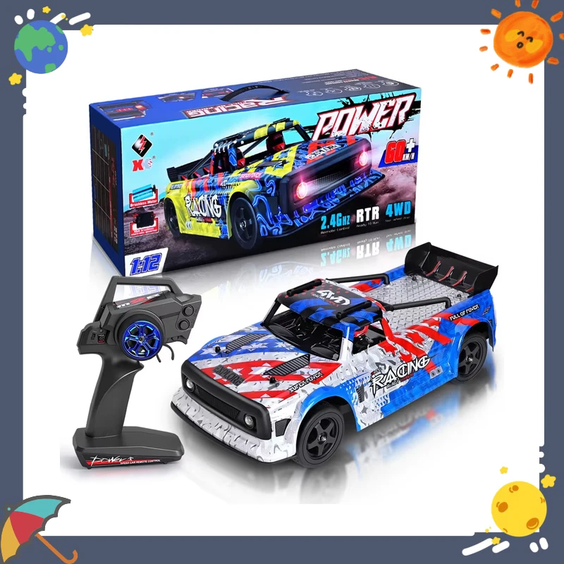 

124020 Электрический бесщеточный плоский автомобиль с дистанционным управлением, масштаб 1:12, игрушка с полным приводом для детей со скоростью 60 км/ч, Новое поступление