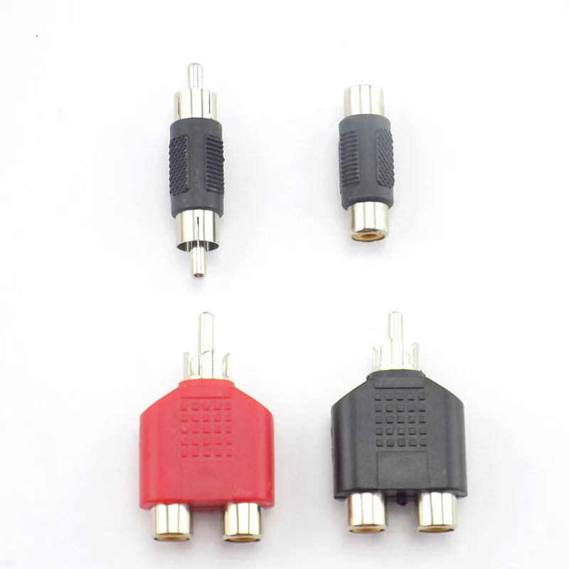 RCA Connector Male To Male Female AV Jack RCA Plug Video Plug Converter Adapter DIY Audio Cable CCTV Camera Security System B5