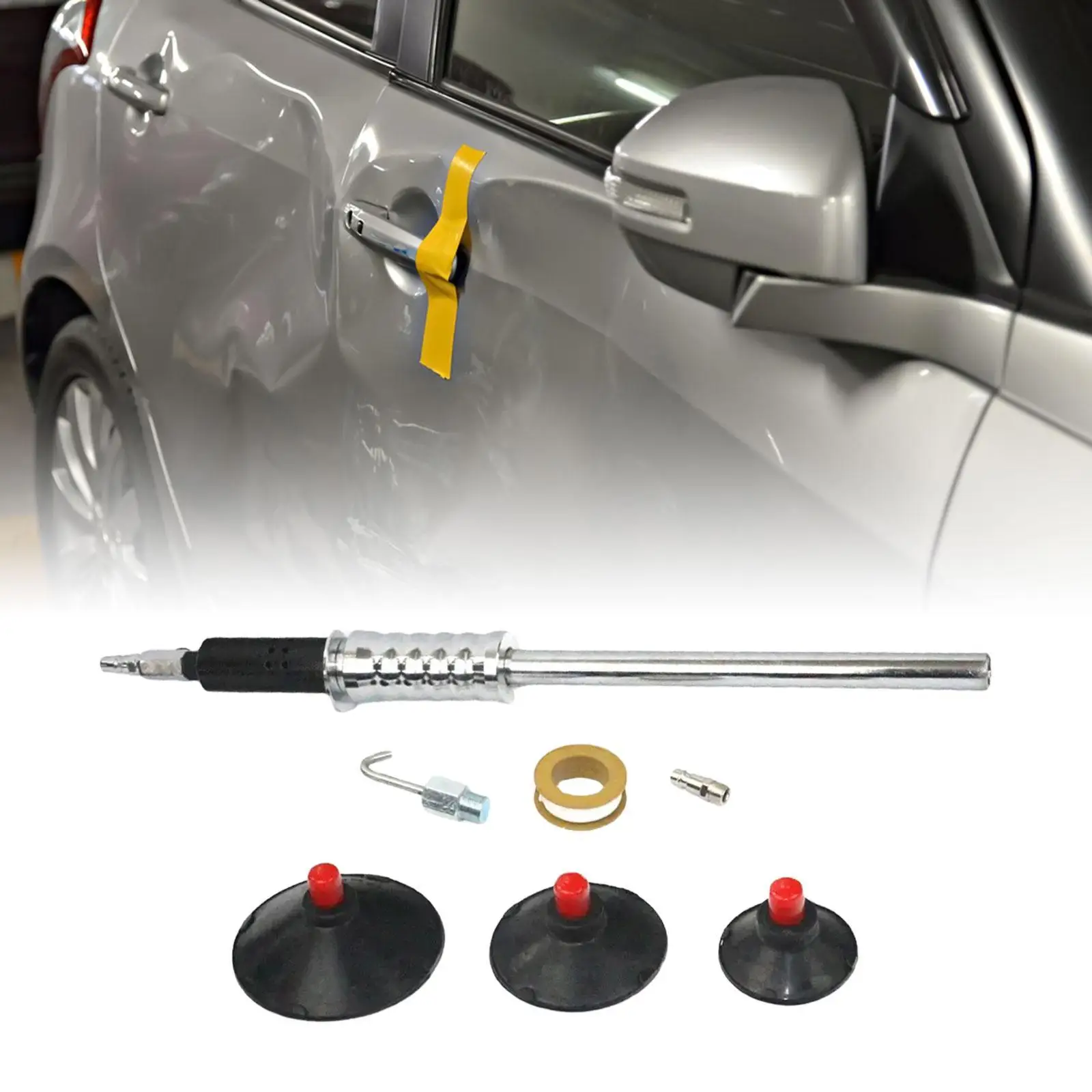 

Air Pneumatic Dent Puller with 3 Suction Cups Portable Sturdy Stable Car Dent Removal Tools for Truck Automotive Vehicle