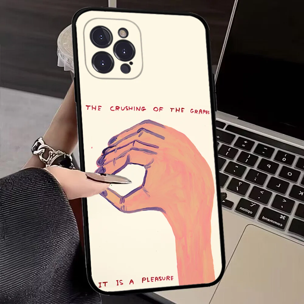 David Shrigley Visual Arts Phone Case Silicone Soft for iphone 16 15 14 13 12 11 Pro Mini XS MAX Plus X Cover