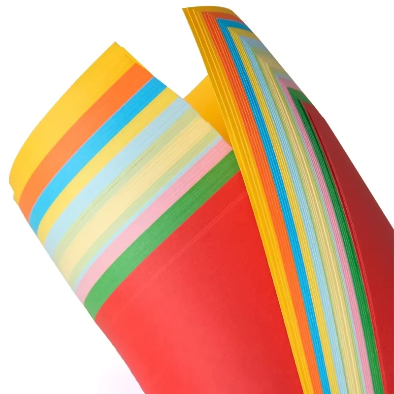 A4 80gsm ورق طباعة ملون مقاوم للماء مزدوج الجوانب 100 ورقة ورق نسخ بألوان مختلطة للمكتب المدرسي والحرف اليدوية