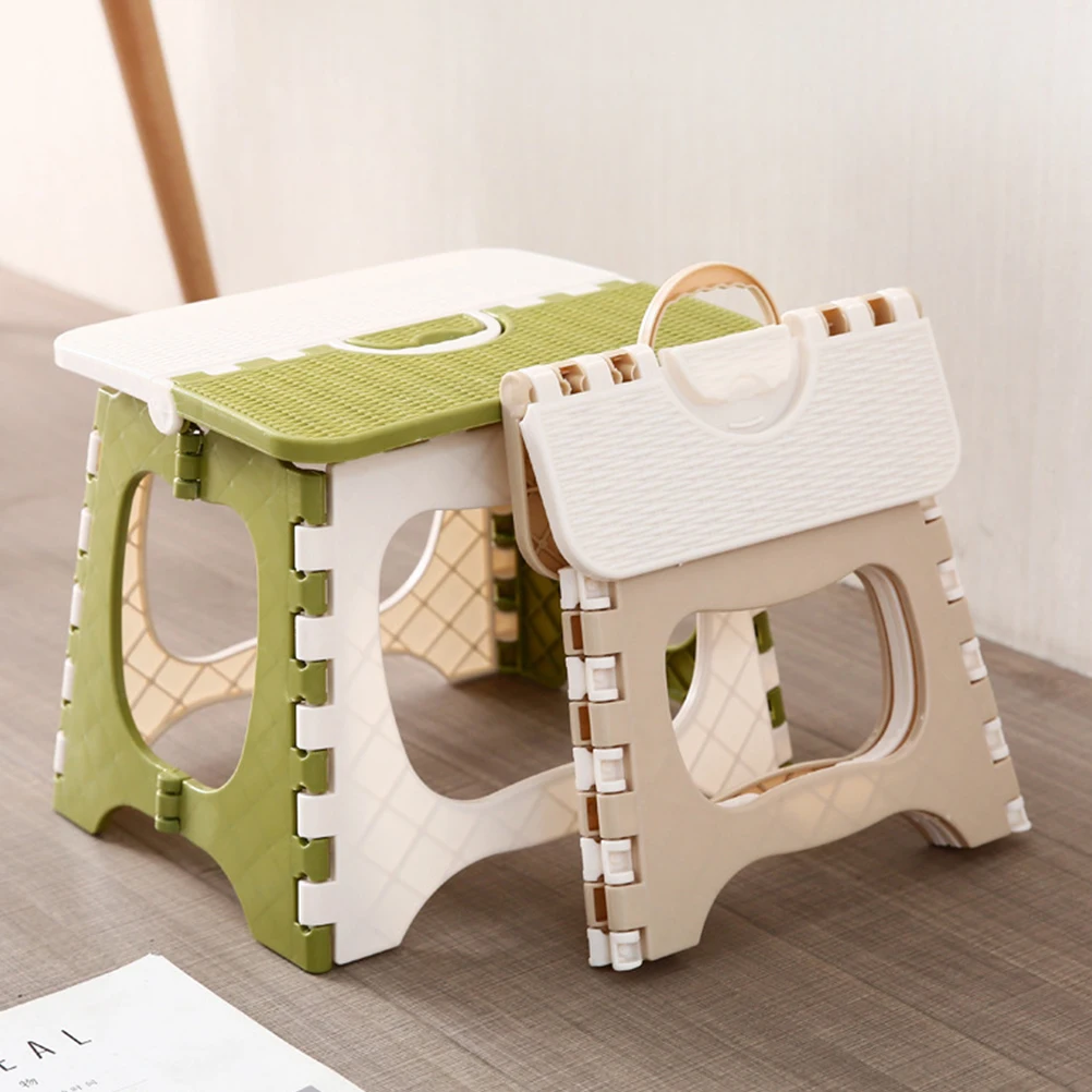 

Home Foldable Stool Portable Small White Size Strong Load Bearing Easy Livingroom Bathroom Children Room