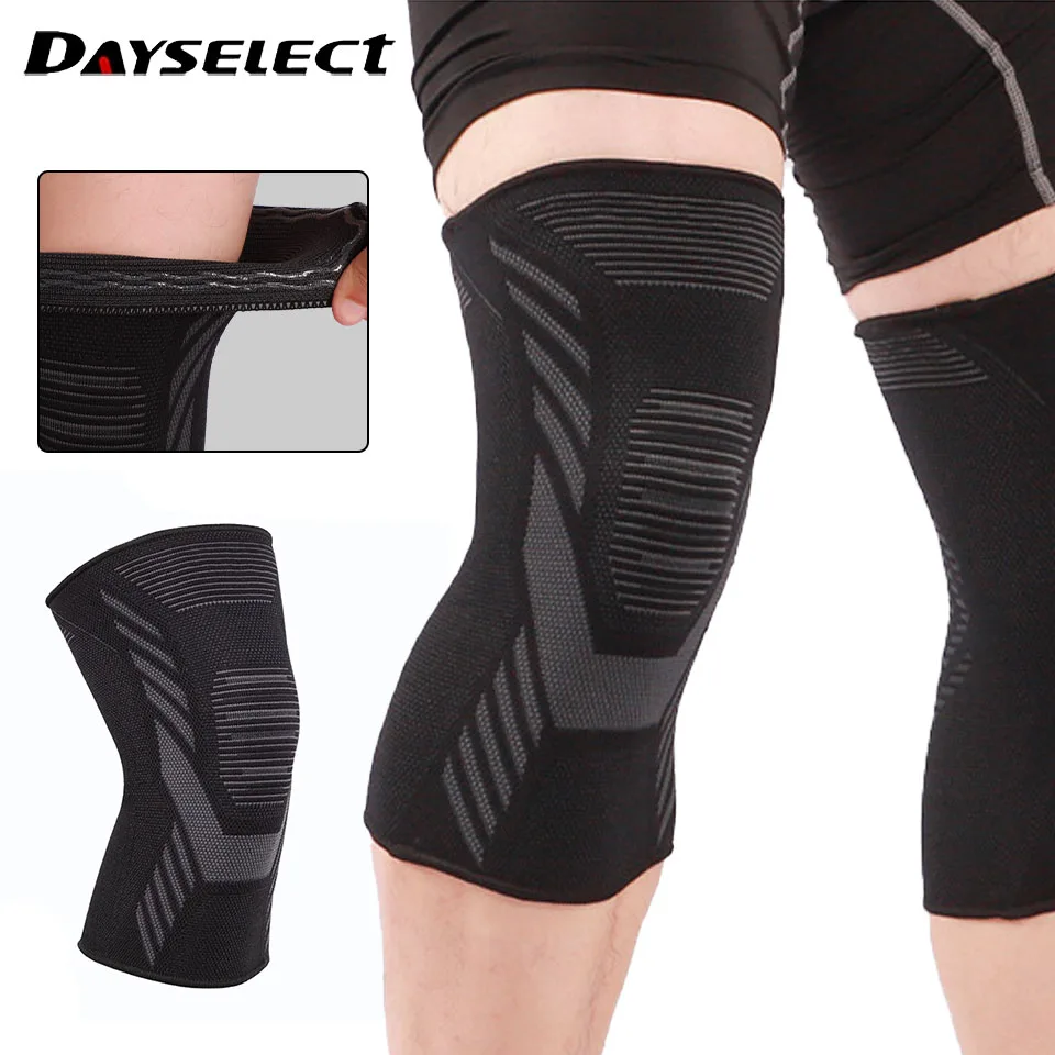 1Pcs Knee Protection Silicone Anti-Slip Stabilize The Patella Prevent Muscle Strain Elastic Force On All Sides Knee Pads Unisex